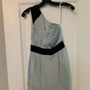NWT BCBGeneration SZ 0, sky blue one shoulder mini
